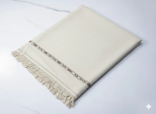 Off-White Wool Shawl - Men