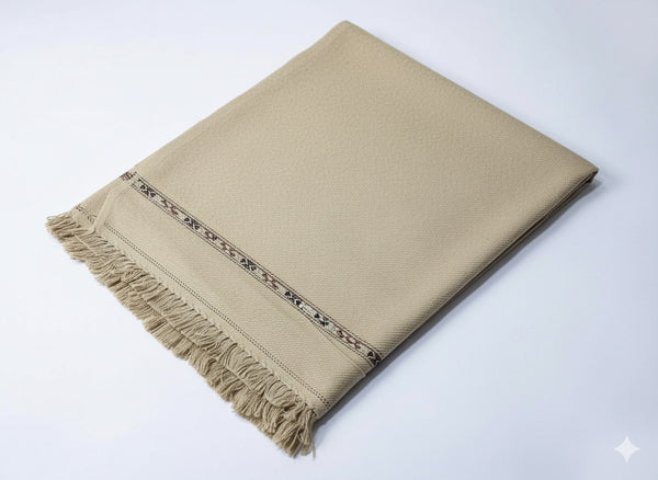 Khaki Wool Shawl - Men